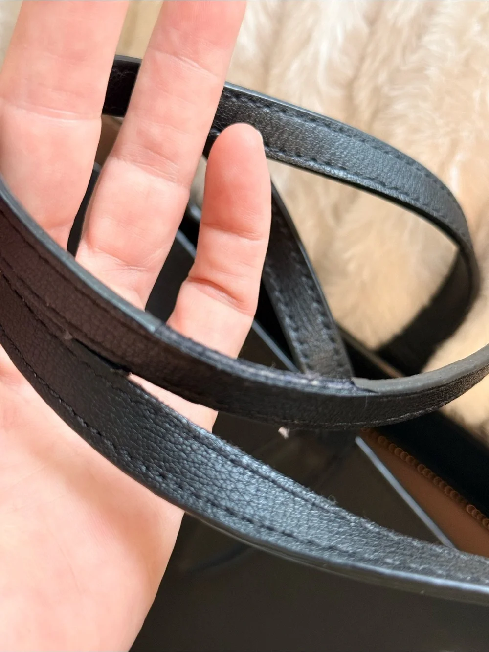 kate spade Black Leather Shoulder Tote